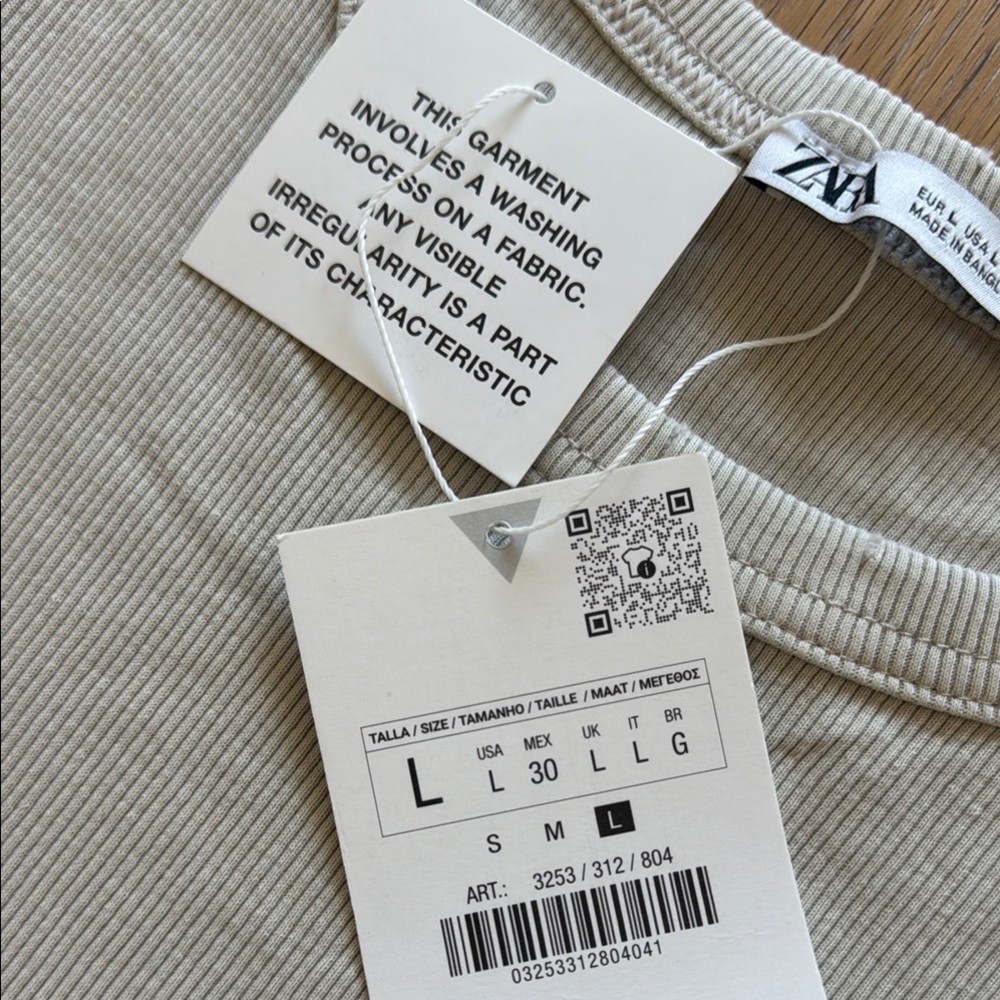 Zara Ribbed Cropped Top - Picture 5 of 5